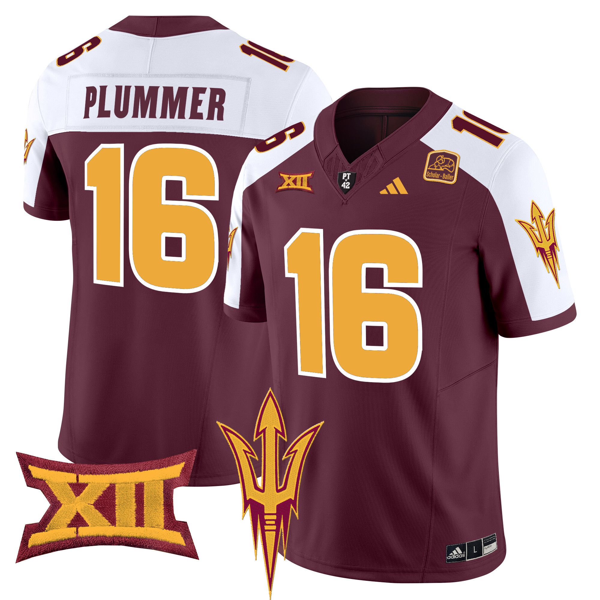 Men Arizona State Sun Devils #16 Plummer Red 2024 Vapor Limited NCAA Jersey